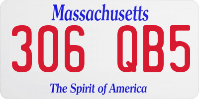 MA license plate 306QB5