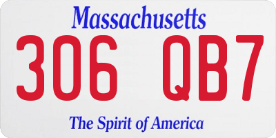 MA license plate 306QB7