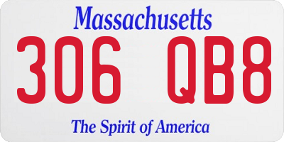 MA license plate 306QB8