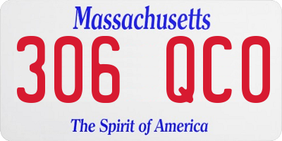MA license plate 306QC0