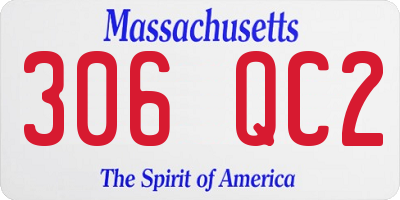MA license plate 306QC2