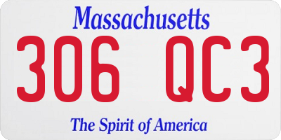 MA license plate 306QC3