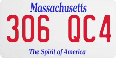MA license plate 306QC4