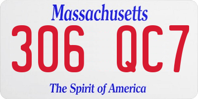 MA license plate 306QC7