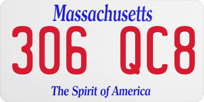 MA license plate 306QC8