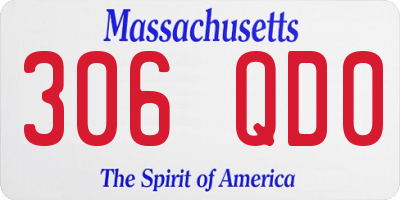 MA license plate 306QD0