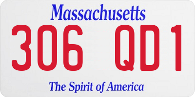 MA license plate 306QD1