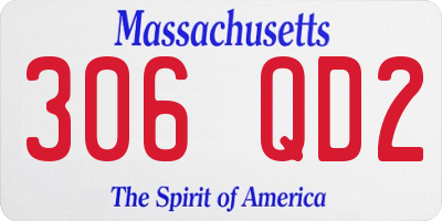 MA license plate 306QD2