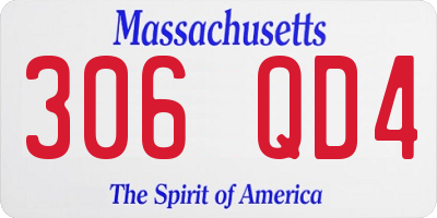 MA license plate 306QD4