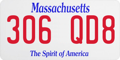 MA license plate 306QD8