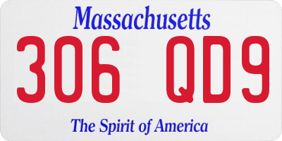 MA license plate 306QD9