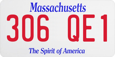 MA license plate 306QE1