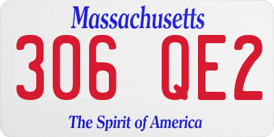 MA license plate 306QE2