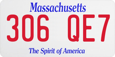 MA license plate 306QE7