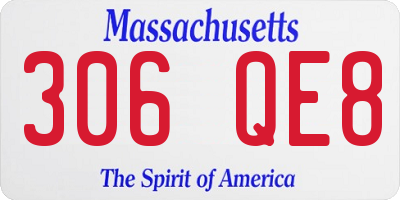 MA license plate 306QE8