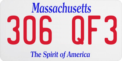 MA license plate 306QF3
