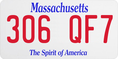 MA license plate 306QF7