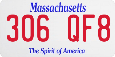 MA license plate 306QF8