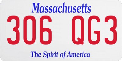 MA license plate 306QG3