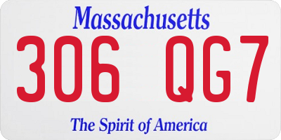 MA license plate 306QG7