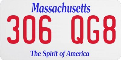 MA license plate 306QG8