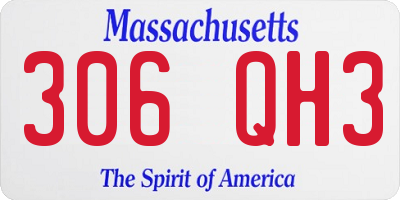 MA license plate 306QH3