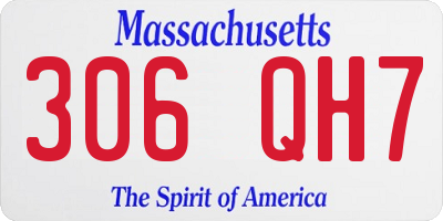 MA license plate 306QH7