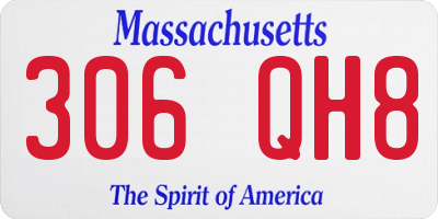 MA license plate 306QH8