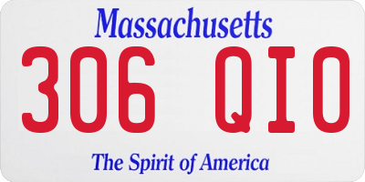 MA license plate 306QI0