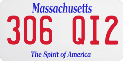 MA license plate 306QI2