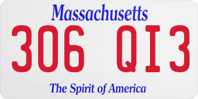 MA license plate 306QI3
