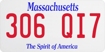 MA license plate 306QI7