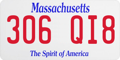 MA license plate 306QI8