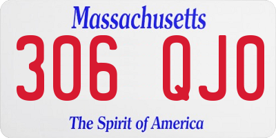 MA license plate 306QJ0