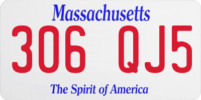 MA license plate 306QJ5