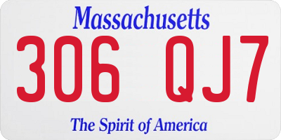 MA license plate 306QJ7