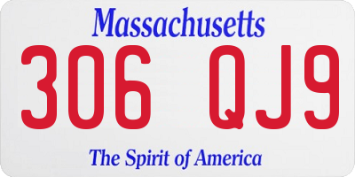 MA license plate 306QJ9