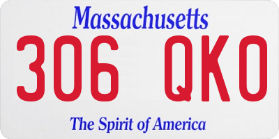 MA license plate 306QK0