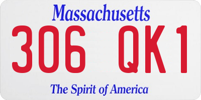 MA license plate 306QK1