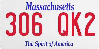 MA license plate 306QK2