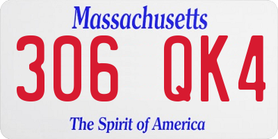 MA license plate 306QK4