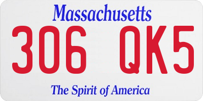 MA license plate 306QK5
