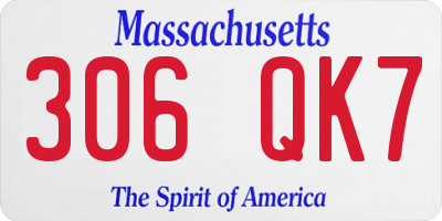 MA license plate 306QK7