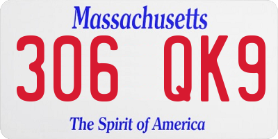 MA license plate 306QK9