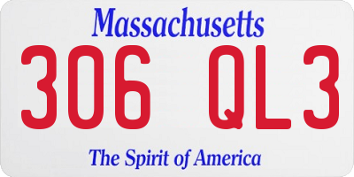 MA license plate 306QL3