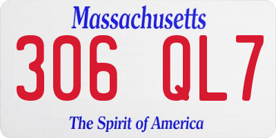 MA license plate 306QL7