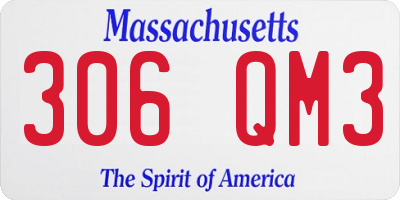 MA license plate 306QM3