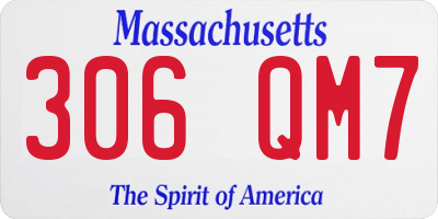 MA license plate 306QM7