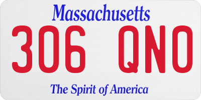 MA license plate 306QN0