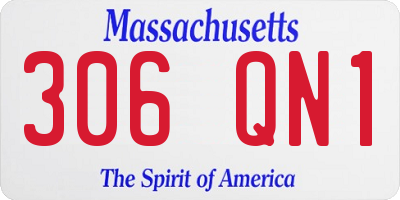 MA license plate 306QN1